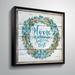 Gracie Oaks 'Home is Where We Build Our Nest' Textual Art Canvas, Metal in Blue/White | 10 H x 10 W x 2 D in | Wayfair