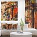 East Urban Home Contemporary 'Brown Abstract Painting' Oil Painting Print on Wrapped Canvas Metal in Brown/Green | 40 H x 30 W x 1.5 D in | Wayfair