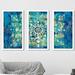 Bungalow Rose 'Mandala in Blue I Bright' Multi-Piece Image Acrylic Painting Print Plastic/Acrylic in Blue/Green | 25.5 H x 40.5 W x 1 D in | Wayfair