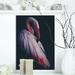 East Urban Home Contemporary 'Pink Flamingo' Graphic Art Print on Wrapped Canvas in Black/White | 20 H x 12 W x 1 D in | Wayfair