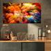 East Urban Home Contemporary 'Quickening of Colors' Graphic Art Print on Wrapped Canvas Metal in Orange/Yellow | 16 H x 32 W x 1 D in | Wayfair