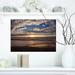 East Urban Home Sea & Shore'Soft Waves at Beach Sunset - Wrapped Canvas Photograph Print Canvas in Blue/Brown | 12 H x 20 W x 1 D in | Wayfair