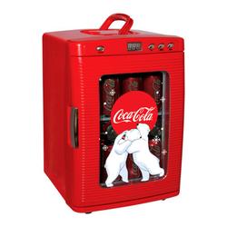 Coca-Cola Polar Bear 28 Can Cooler/Warmer 12V DC 110V AC Mini Fridge Red Glass/Panel Ready | 19.25 H x 13.5 W x 15 D in | Wayfair KWC25