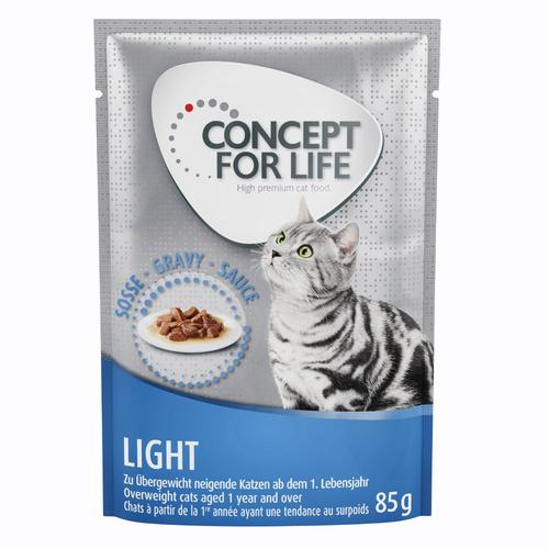 24 x 85 g Concept for Life Light in Soße - Katzenfutter Nass