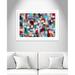 Latitude Run® 'Bold Brush Strokes' Framed Acrylic Painting Print Paper in Blue/Gray/Red | 31 H x 43 W x 1.25 D in | Wayfair