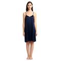 Jasmine Silk Ladies' Pure Silk Nightie Chemise Nightdress Navy (M (12-14))