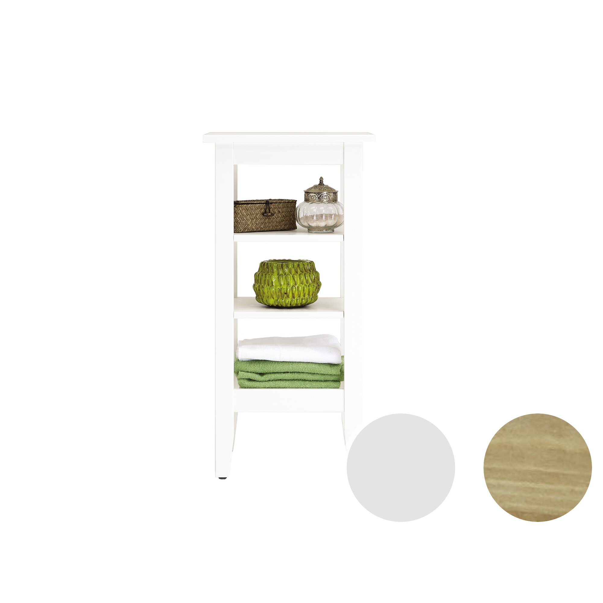 Massivholz »Splash« Badezimmer Regal klein laugenfarbig Image