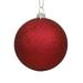 Vickerman 445341 - 6" Wine Glitter Ball Christmas Tree Ornament (set of 4) (N591519DG)