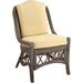 Bay Isle Home™ Stowers Side Chair Upholstered/Wicker/Rattan in Brown | 36 H x 24 W x 29 D in | Wayfair 6CAB6DB8B8F949A8806E0E4721176A64