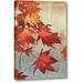 Winston Porter 'Maple Leaves I - mini' by Asia Jensen Giclee Art Print on Wrapped Canvas in Red | 16 H x 11 W x 1.5 D in | Wayfair