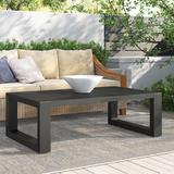 Joss & Main Georgie Metal Outdoor Coffee Table Metal in Brown/Gray | 18 H x 54 W x 33 D in | Wayfair CB9604818AC64376AC9B9FA07BDAECB9