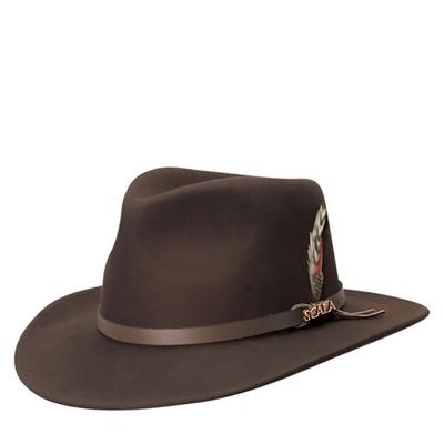 Scala Classico Men's Derby Hat,Brown,M 