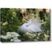 Highland Dunes 'FL Snowy egret displaying surrounded' by foliage' by Arthur Morris Giclee Art Print on Wrapped Canvas in Green | Wayfair