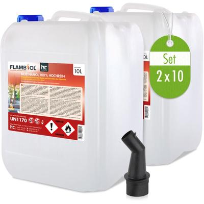 2x 10 L FLAMBIOL® Bioethanol 100% Hochrein