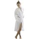Wrap Dot Cotton Lawn Flock Dobby Kimono Dressing Gown (2XLarge) White