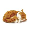 Perfect Petzzz 65431 – Stofftier interaktiv Katze –Tabby – Orange – Tier, das wie in der Realität atmet – 25 cm