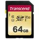 Transcend 64GB SDXC 500S Memory Card UHS- I, C10, U3, V30, 4K, Full HD, MLC, Up to 95/50 MB/s (Ideal for DSLR cameras and advanced camcorders) TS64GSDC500S