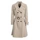 De la Crème Women's Trench Coat Spring/Summer Autumn Ladies Lightweight Belted Mac Trench Coat 42" Length (16, Stone)