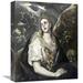 East Urban Home 'St. Mary Magdalene In Penitence' Print on Canvas in Brown/Gray/Green | 16 H x 13 W x 2 D in | Wayfair