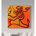 Trademark Fine Art 'Mermaid Music' Graphic Art Print on Wrapped Canvas in Orange/Red/Yellow | 18 H x 18 W x 2 D in | Wayfair ALI37038-C1818GG