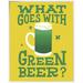 East Urban Home 'Green Beer Cake I' Textual Art in Green/Yellow | 21.6 H x 17.6 W x 1.5 D in | Wayfair ESUN2406 45012225