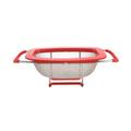 Farberware Professional Expandable Over-The-Sink Colander/Strainer, Red Stainless Steel/Plastic/Metal in Gray/Red | Wayfair 5216427