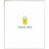 East Urban Home 'St Pattys Beer II' Graphic Art Print Paper in Green/Yellow | 39.6 H x 33.6 W x 1.5 D in | Wayfair EUBM4928 42923167