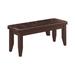 Alcott Hill® Leib Bench Faux Leather/Solid + Manufactured Wood/Wood/Leather in Black/Brown | 19 H x 47.25 W x 13 D in | Wayfair