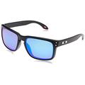 Oakley Men's Holbrook 9102F0 Sunglasses, Matte Black/Prizmsapphirepolarized, 55