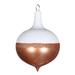 Vickerman 553299 - 12" Rose Gold / White Candy Glitter Drop Christmas Tree Ornament (MT181158)