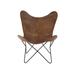 Butterfly Chair - Union Rustic Wellfleet Butterfly Chair Genuine Leather in Black | 35 H x 29.5 W x 27.5 D in | Wayfair