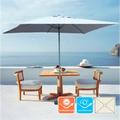 Parasol de jardin droit rectangulaire 3x2 en aluminium bar hôtel Eden Styles: sans volant