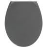 Premium WC-Sitz Samos Grau, aus antibakteriellem Duroplast mit Absenkautomatik, Grau, Duroplast