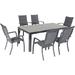 Latitude Run® Baywood 7 Piece Outdoor Dining Set Plastic/Metal in Gray | 78 W x 40 D in | Wayfair 3A707682FC084233ADECC446EE5B39F4