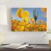 East Urban Home 'Saguaro Cactus & California Poppy Field at Gonzales Pass, Tonto National Forest, Arizona' Photographic Print on Canvas | Wayfair