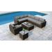 Everly Quinn Glen Ellyn 6 Piece Rattan Sectional Seating Group w/ Sunbrella Cushions Synthetic Wicker/All - Weather Wicker/Wicker/Rattan | Outdoor Furniture | Wayfair