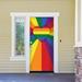 Ebern Designs Holiday Front Door Decor Mural Plastic in Orange/Red/Yellow | 80 H x 36 W x 1 D in | Wayfair 4E80EC88D65940C4869C97E2860A728A