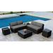 Willa Arlo™ Interiors Thornaby 7 Piece Rattan Sectional Seating Group w/ Sunbrella Cushions Wood in Gray | Outdoor Furniture | Wayfair