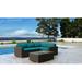 Everly Quinn Glen Ellyn 5 Piece Sunbrella Sectional Seating Group w/ Sunbrella Cushions Synthetic Wicker/All - Weather Wicker/Wicker/Rattan | Outdoor Furniture | Wayfair