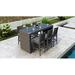 Orren Ellis Gilleland 7 Piece Bar Height Outdoor Dining Set w/ Sunbrella Cushion Wicker/Rattan in Black | 42.75 H x 78.75 W x 29 D in | Wayfair