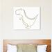 Zoomie Kids 'Line T-Rex' Canvas Art Canvas, Wood in White | 30 H x 36 W x 1.5 D in | Wayfair 2F9F7DFE31ED4A94915EC47A338E97B1