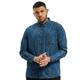 Urban Classics Herren Printed Paisley Denim Shirt Jeanshemd, Blau (Medium Blue Wash 01399), Kragenweite: Small cm