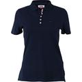 Tommy Hilfiger - Womens Clothes - Tommy Hilfiger Women - Tommy Hilfiger Shirt - Women's Short Sleeve Polo Shirt - Dress Blues ​- Size L