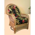Spice Islands Wicker Swivel Rocking Chair Cotton in Brown | 42 H x 32 W x 37 D in | Wayfair SISR-NAT-Hamakua Ebony