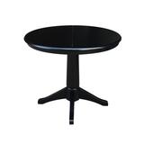 Ophelia & Co. Cochrane Extendable Solid Wood Dining Table Wood in Black | 30.1 H in | Wayfair EB63A8CAC9CA40EE933AE59E8D453B4E