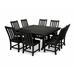 Winston Porter Vineyard 9-Piece Outdoor Dining Set Plastic in Black | Wayfair 74EB0C89588F4819BD7EA01AFB1F83E0