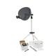 SSL Satellites 60cm Zone1 Portable Satellite Dish Kit Tripod Quad LNB & Satellite Finder - 5M Single RG6 White - Full DIY Kit for Caravan