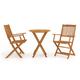 vidaXL 3 Piece Folding Bistro Set solid Acacia Wood