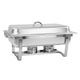 SQ Professional Banquet Stainless Steel Foldable Chafing Dish - Single Compartment Buffet server food warmer Catering Tray with Lid for Restaurant Catering Parties Weddings -9.5L