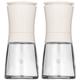 WMF Spice Mill Set of 2 Salt/Pepper Mill White Trend Empty with Ceramic Grinder, Plastic, multicoloured, 16.5 x 13 x 6.3 cm